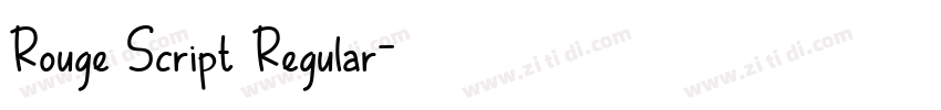 Rouge Script Regular字体转换